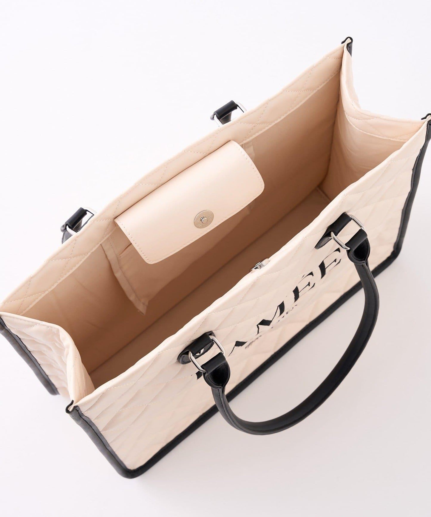 【復刻】帶有標誌刺繡的絎縫托特包