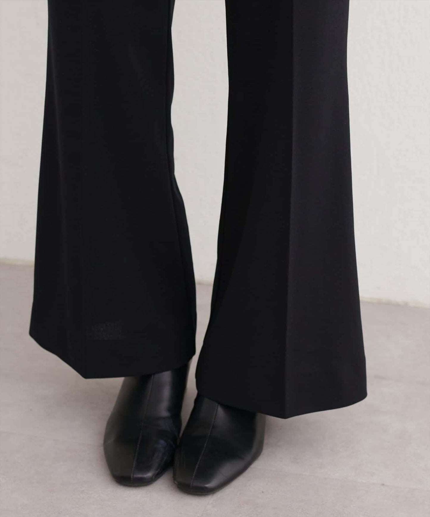 剪裁喬其紗彈力喇叭褲