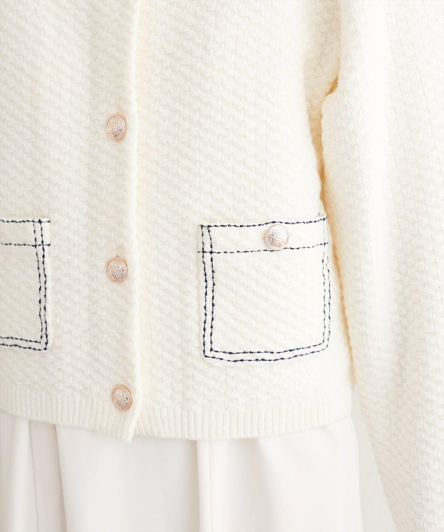 配色拼接針織夾克