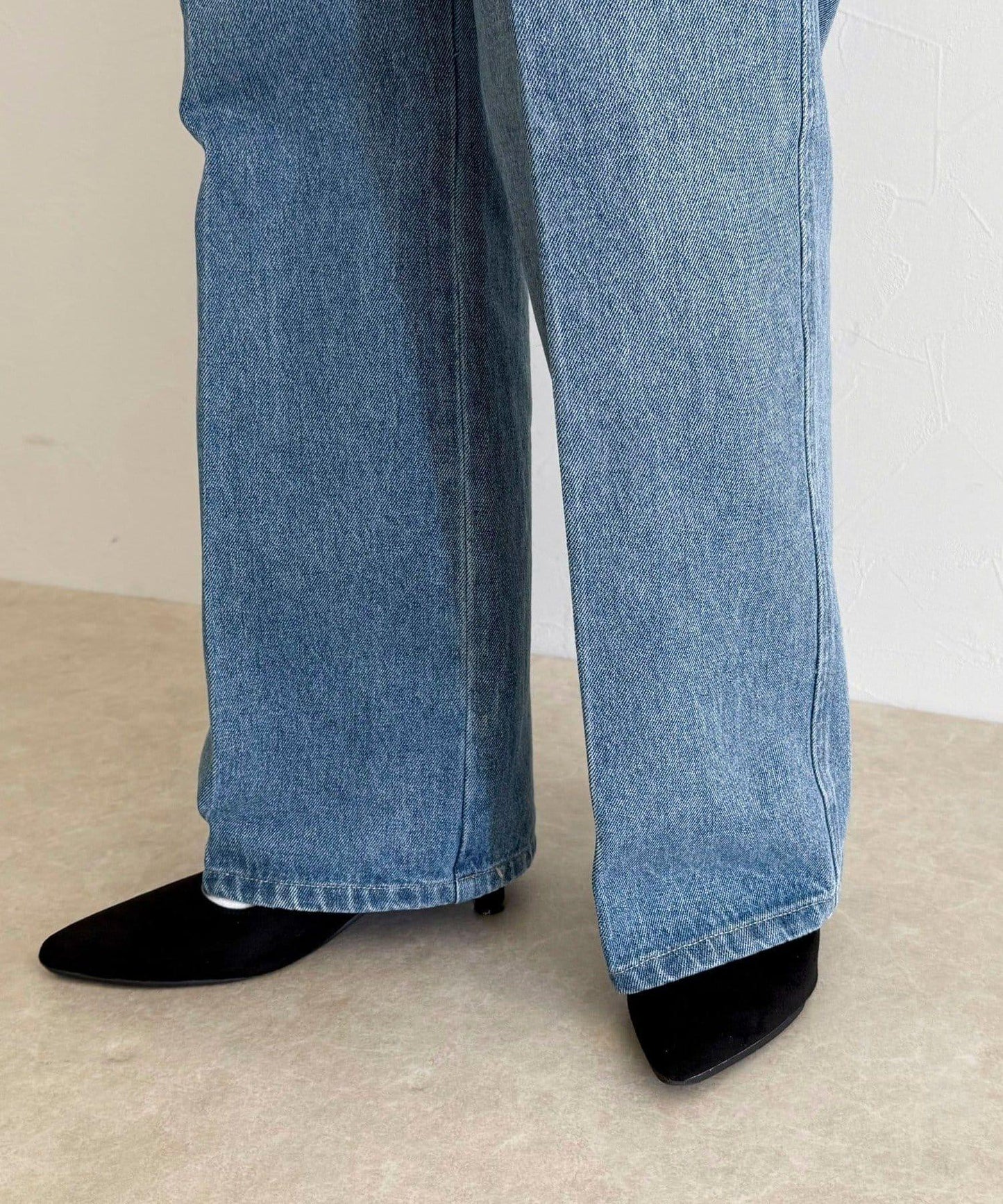 喇叭牛仔休閒褲