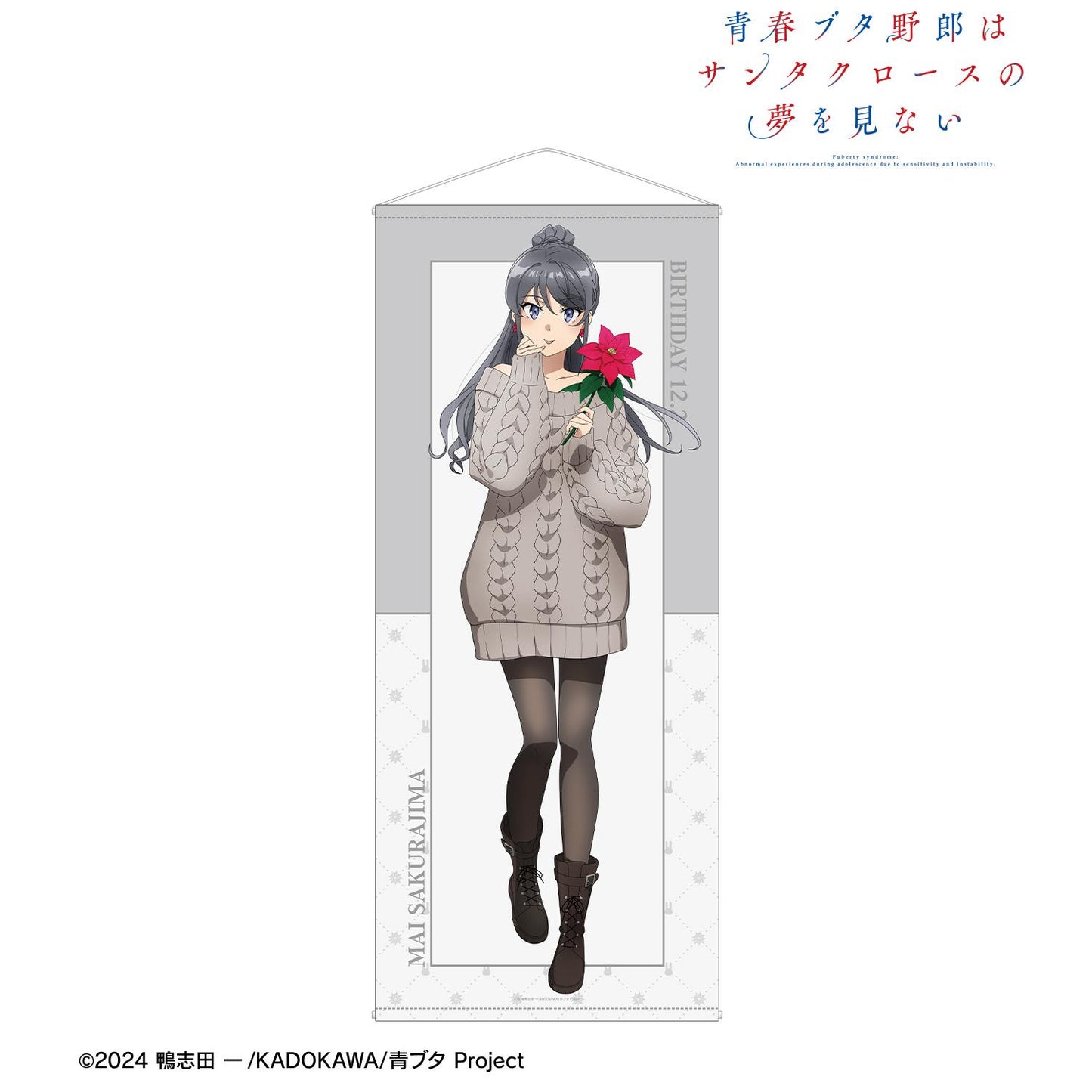 青春豬頭少年不做聖誕老人夢_新繪製 櫻島麻衣(冬季)等身大掛毯 <櫻島麻衣 生日2025版>