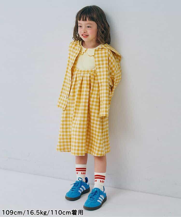 格子連衣裙&波浪邊上衣套裝 Link