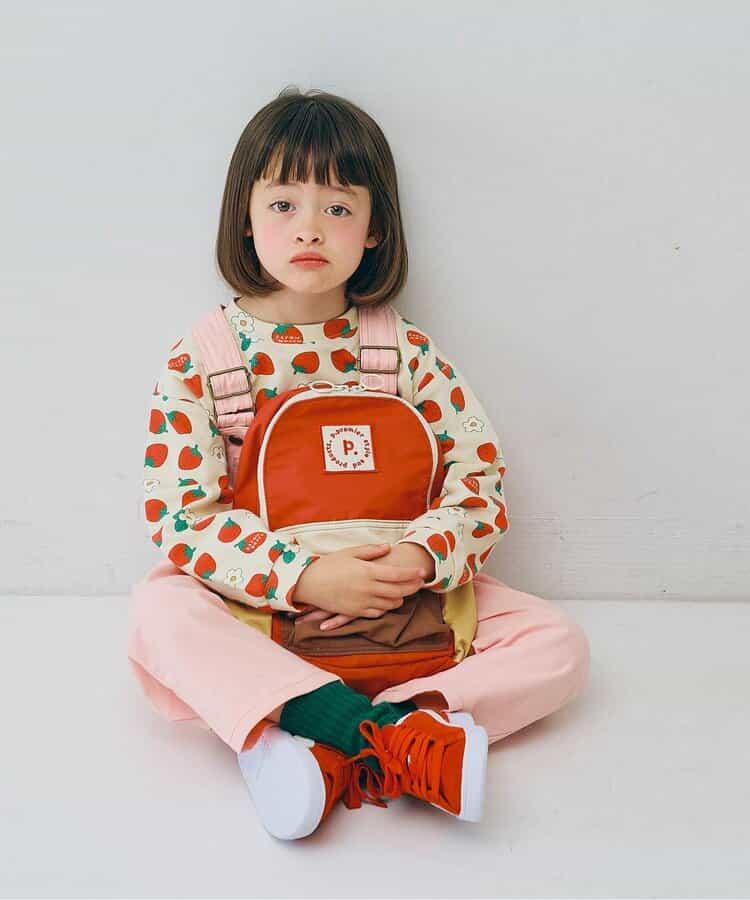 牛仔色斜紋布揹帶褲