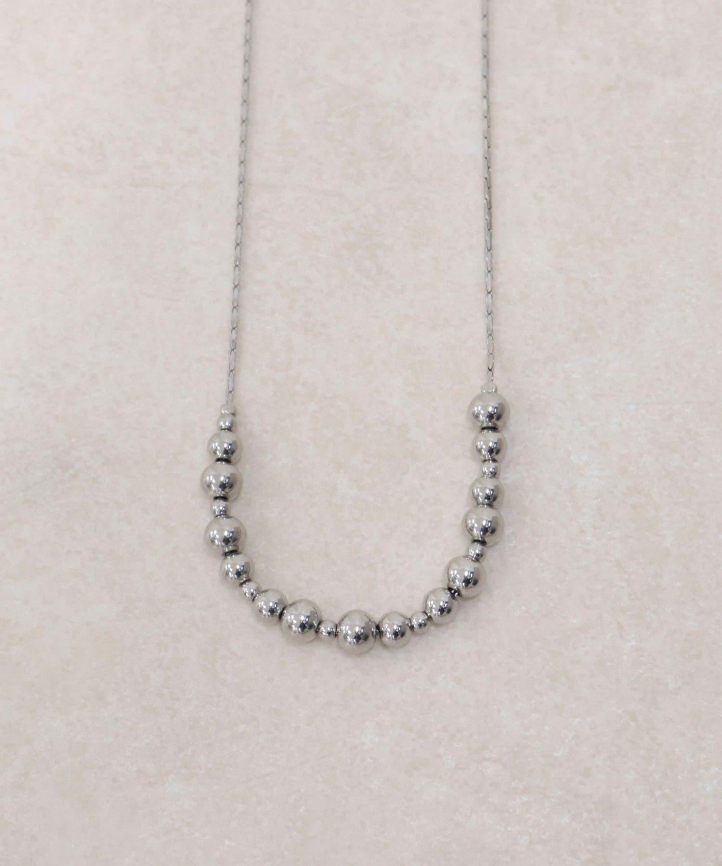 金屬球裝飾可調節項鍊