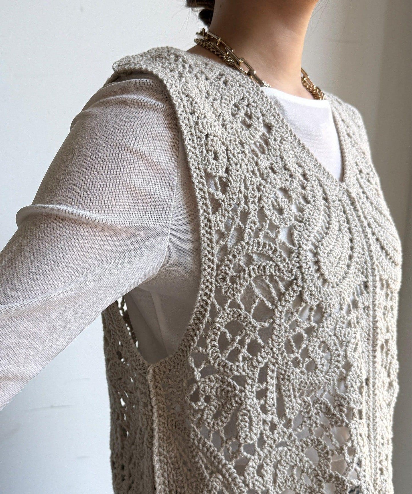 鉤針編織針織背心