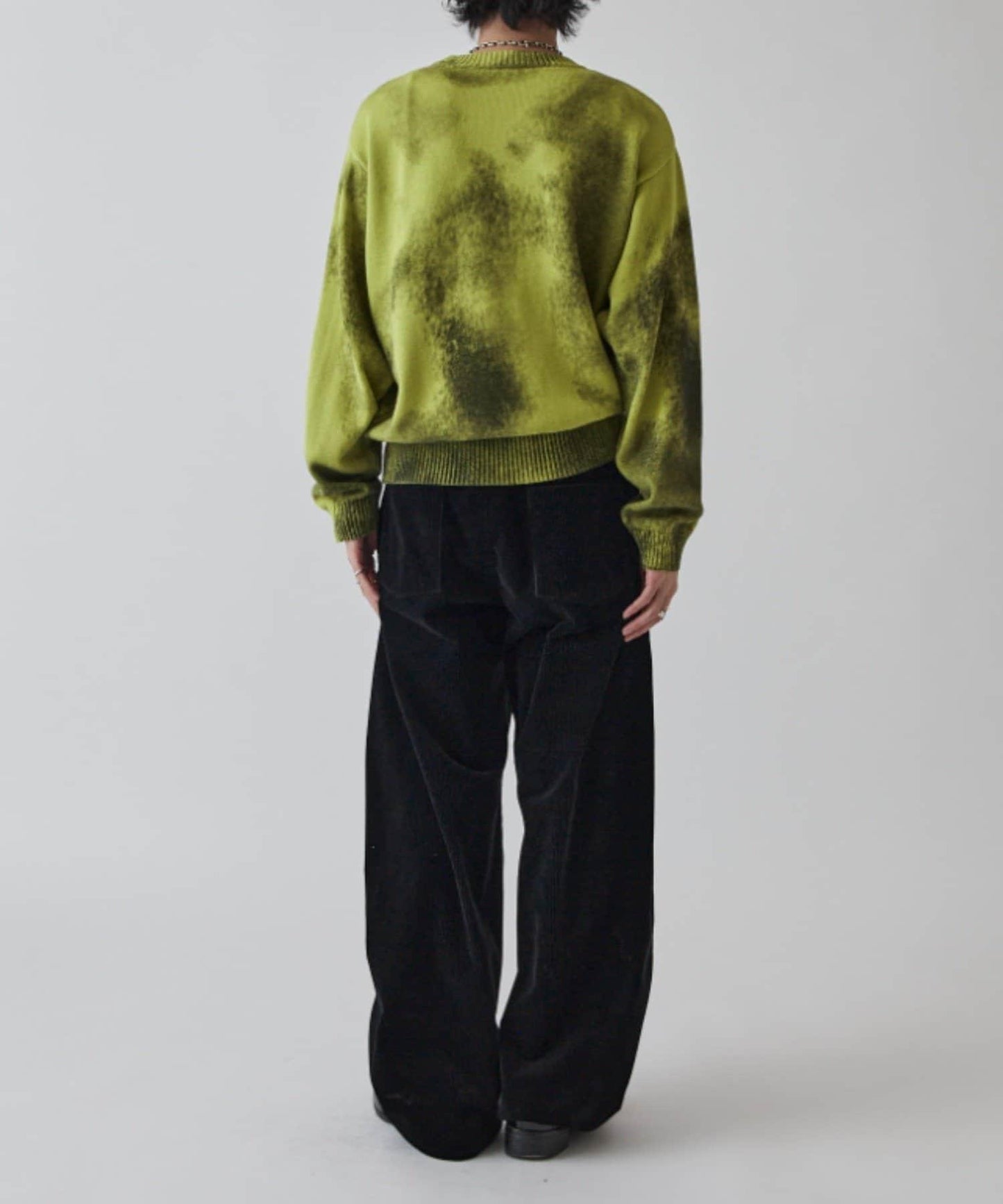 噴繪印花圓領針織衫