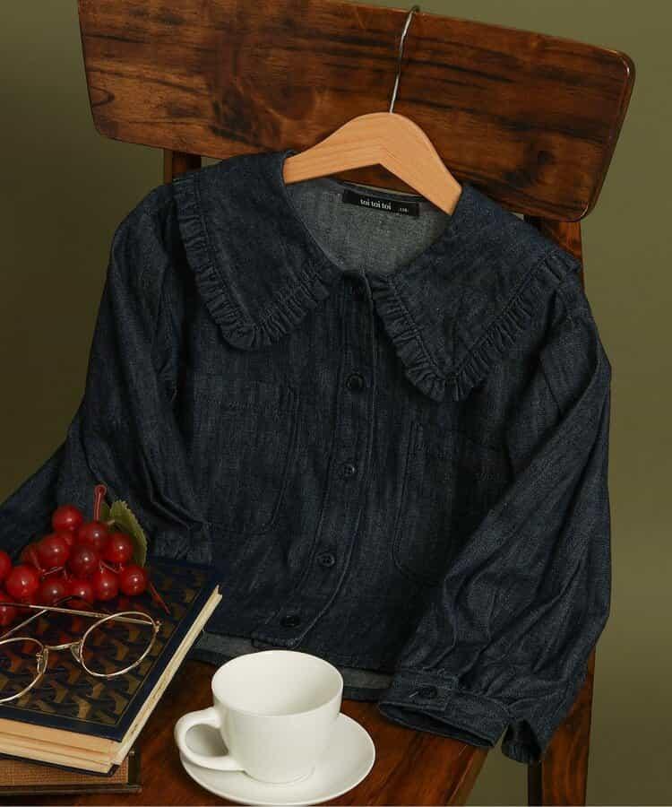 長袖外套上衣襯衫_120_140【青少年】