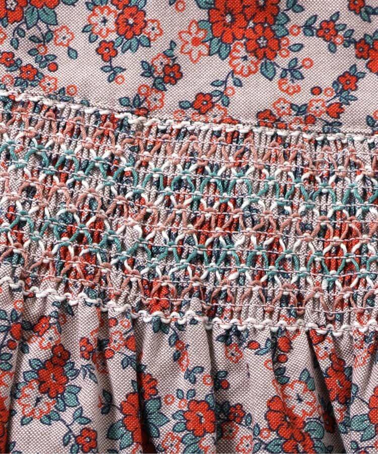 小花圖案煙管連衣裙