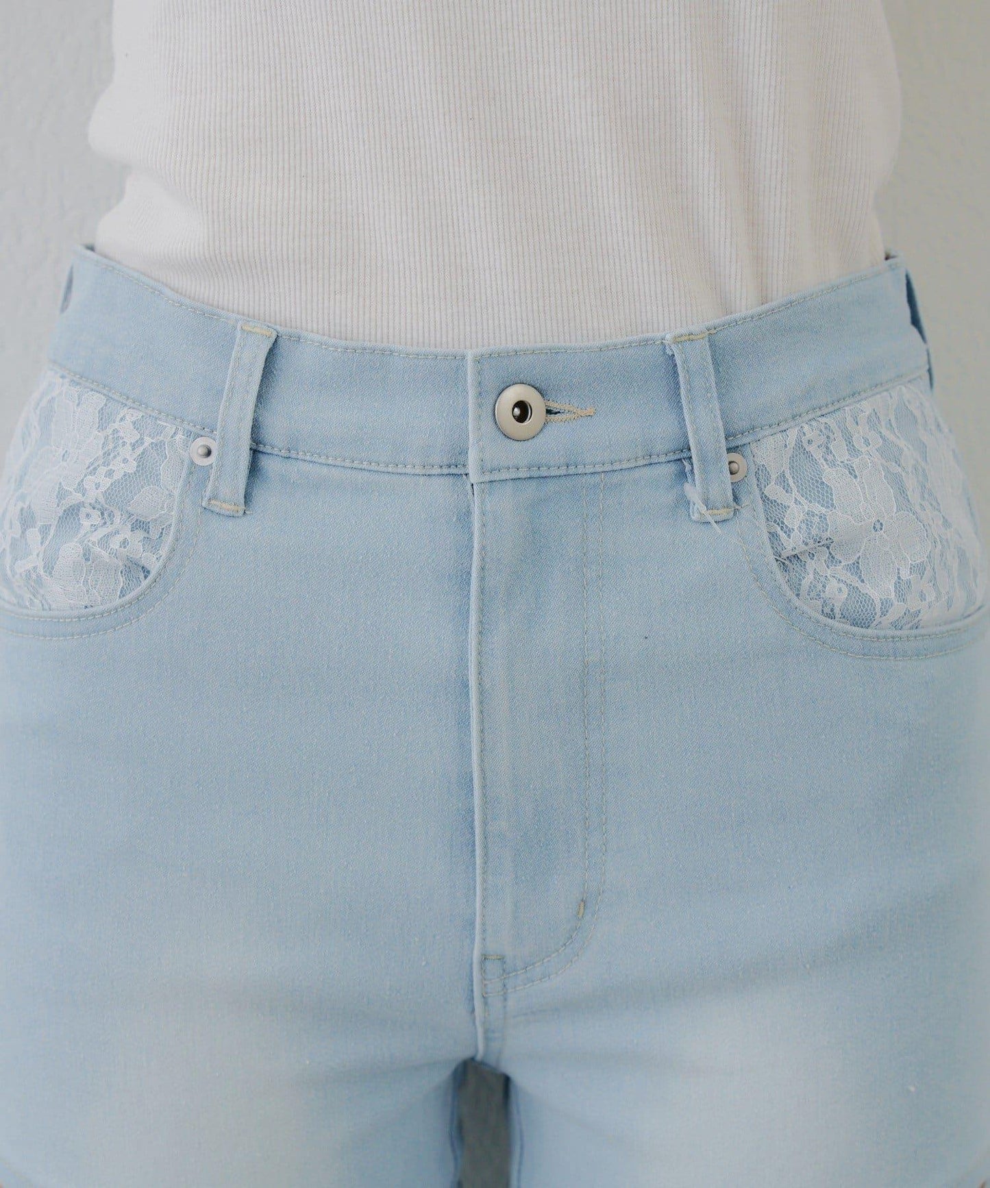 蝴蝶結側開叉喇叭褲