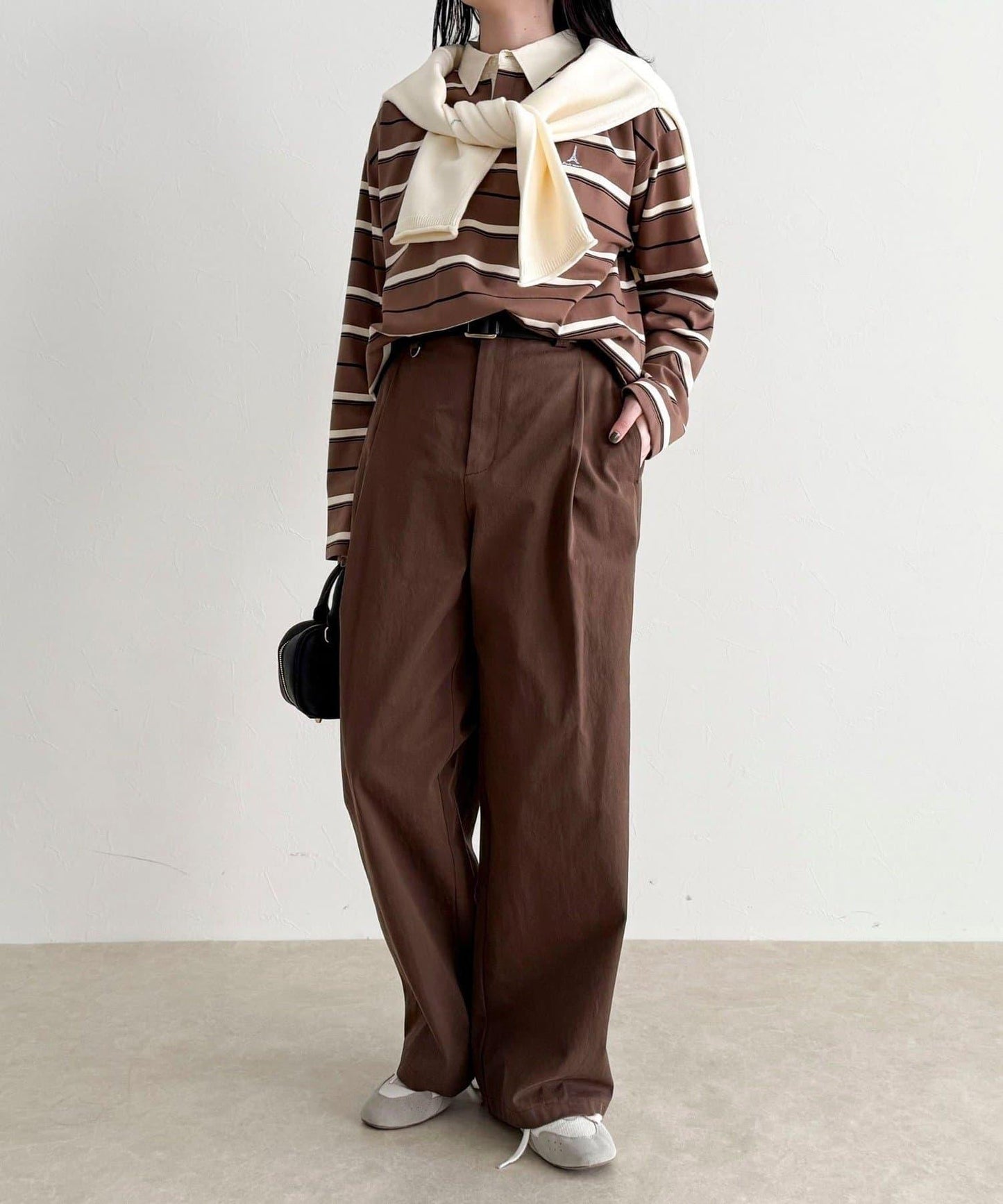 多色條紋長袖T恤