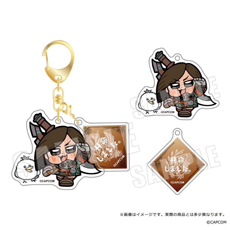 《怪物獵人物語》WILDS×ぶくぶ_臺詞亞克力鑰匙扣 01 獵人 HOPE裝備