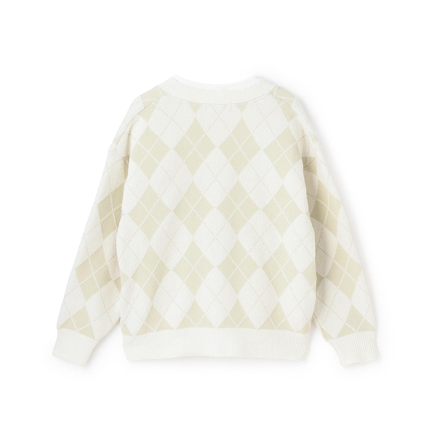 提花菱格開衫&內搭套裝