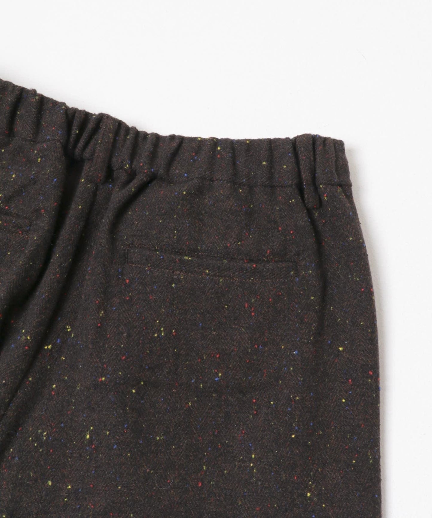 彩色斑點一褶桶型褲