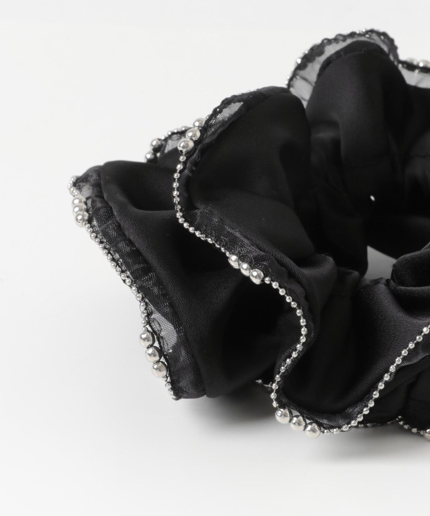 鏈條裝飾緞面髮圈