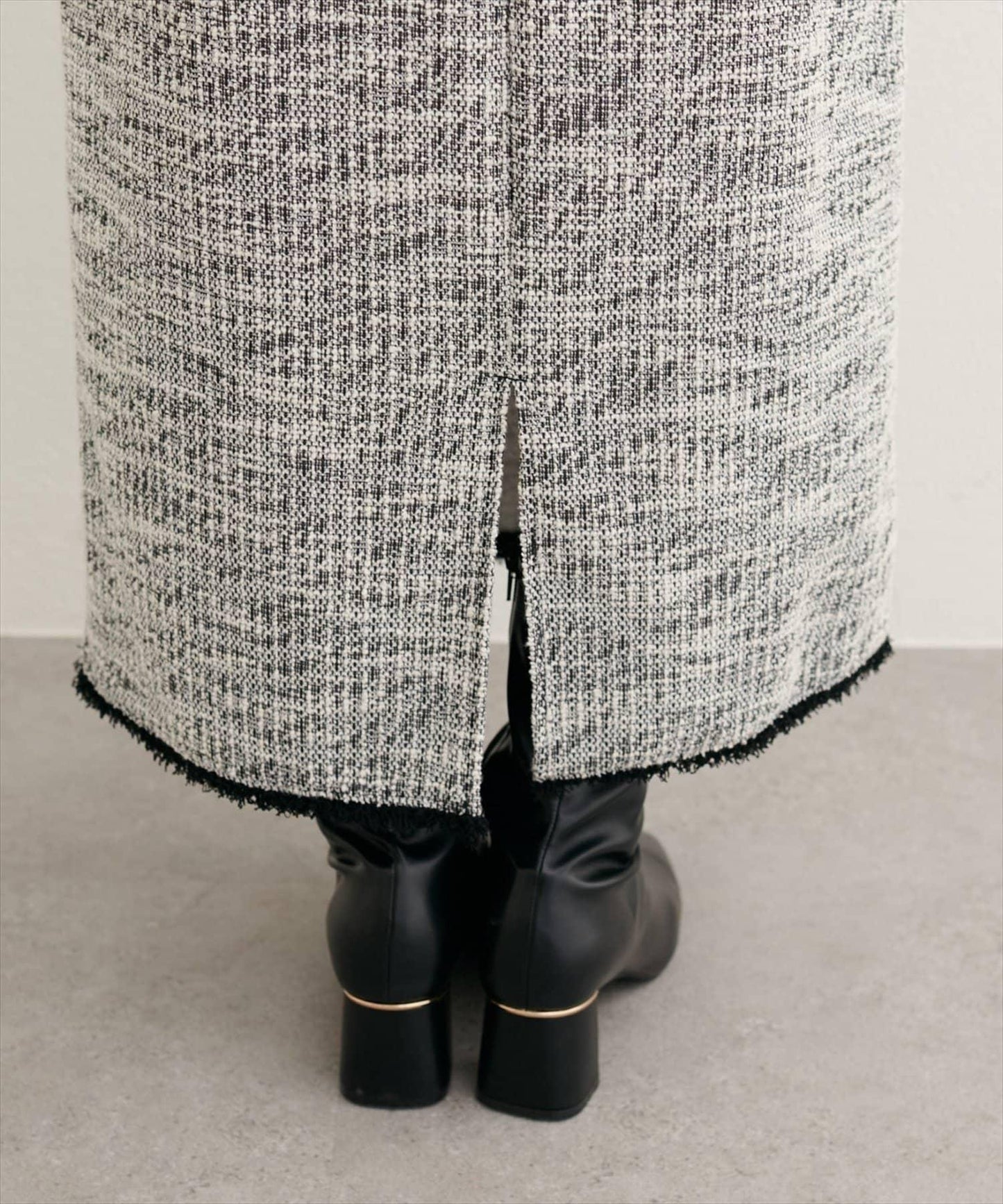 【natural couture】彈力粗花呢修身半身裙