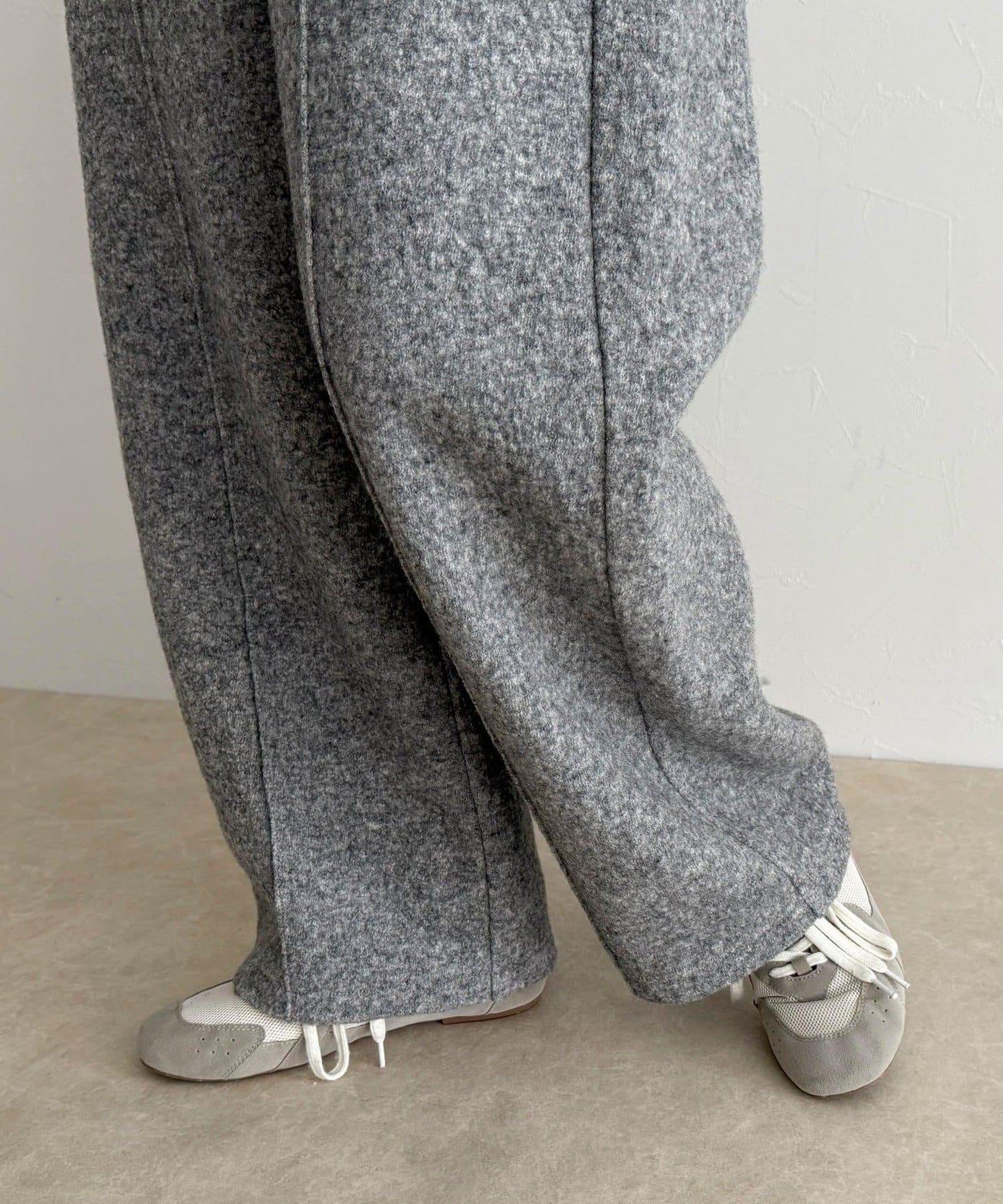 粗花呢羊毛休閒褲