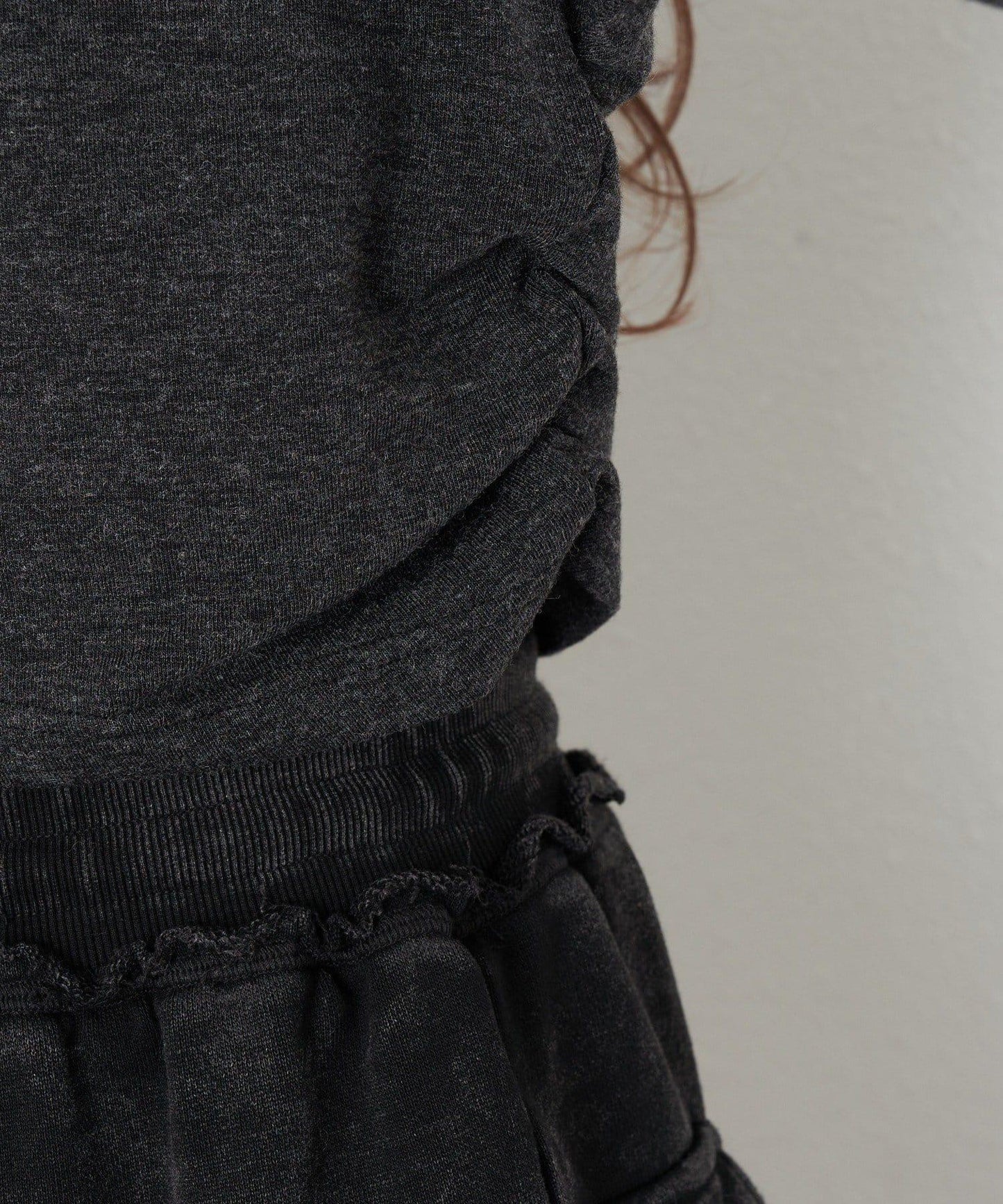 單肩印花長袖T恤