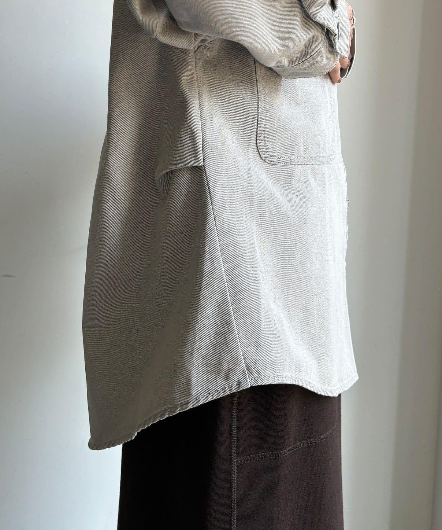 仿皮革翻領襯衫夾克