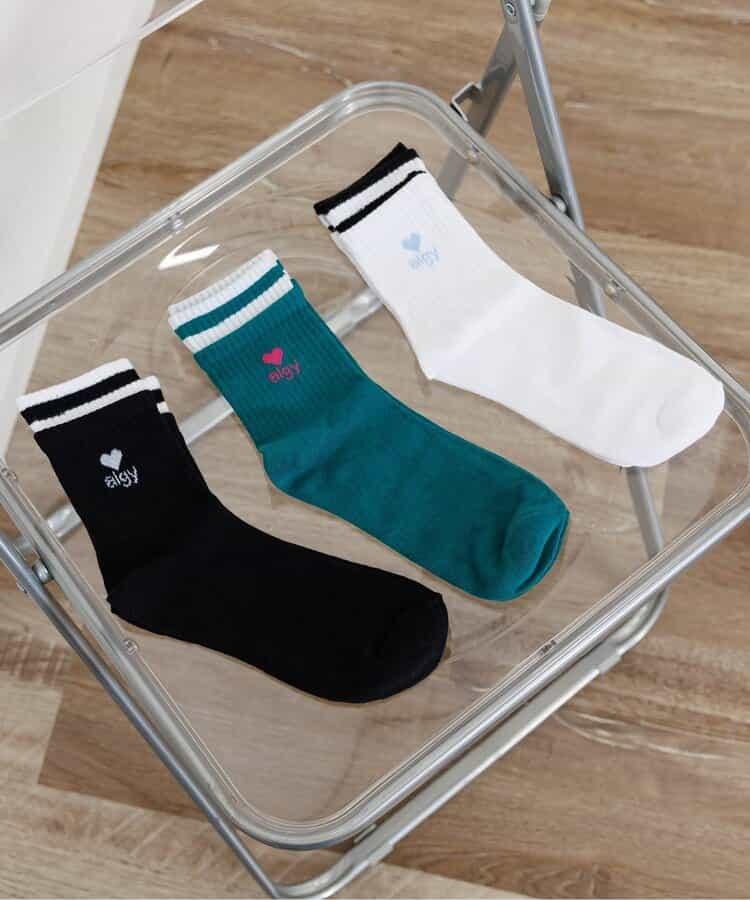 【抗菌防臭】層疊風格圓領襪1