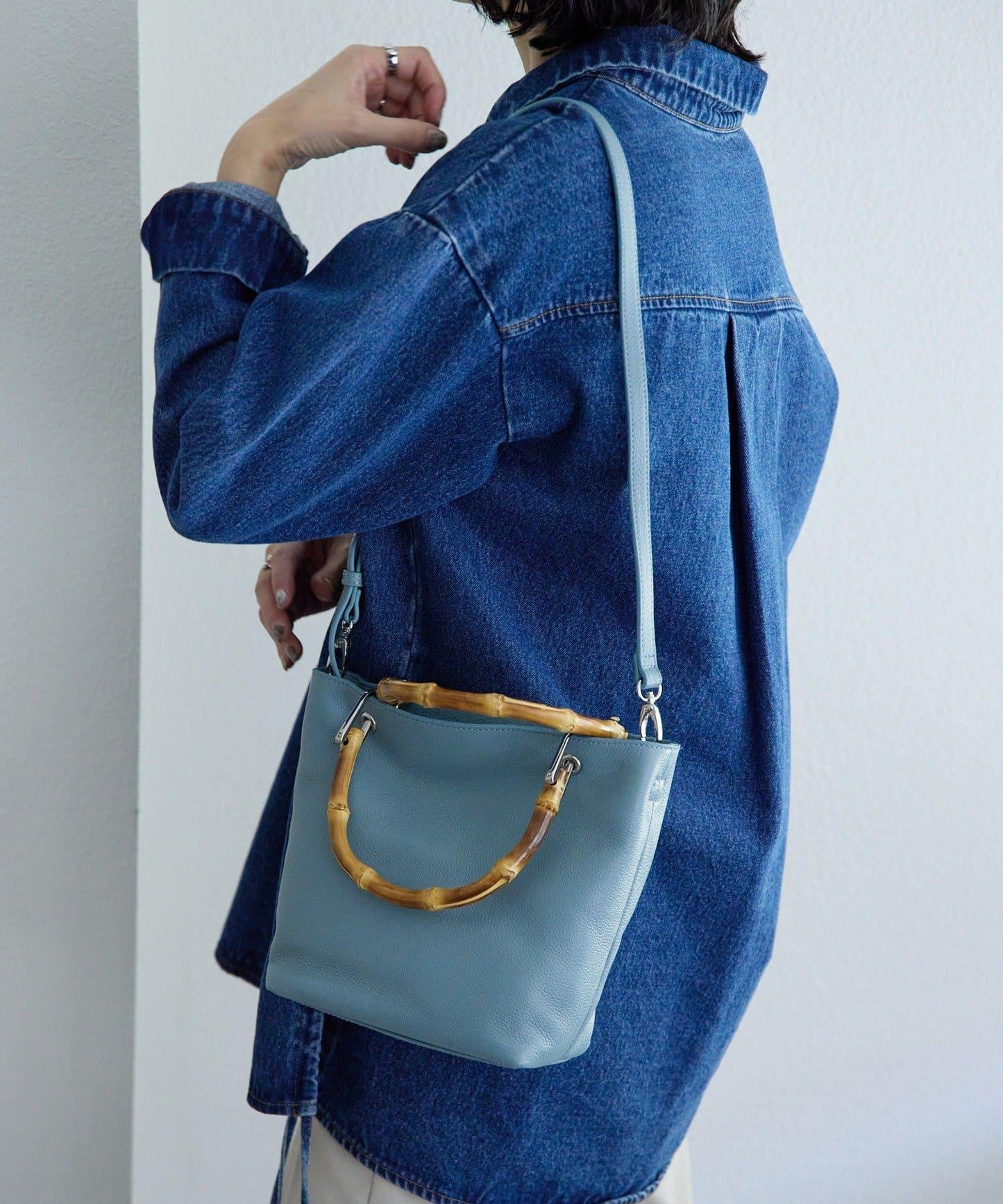 《本革》竹編托特包S