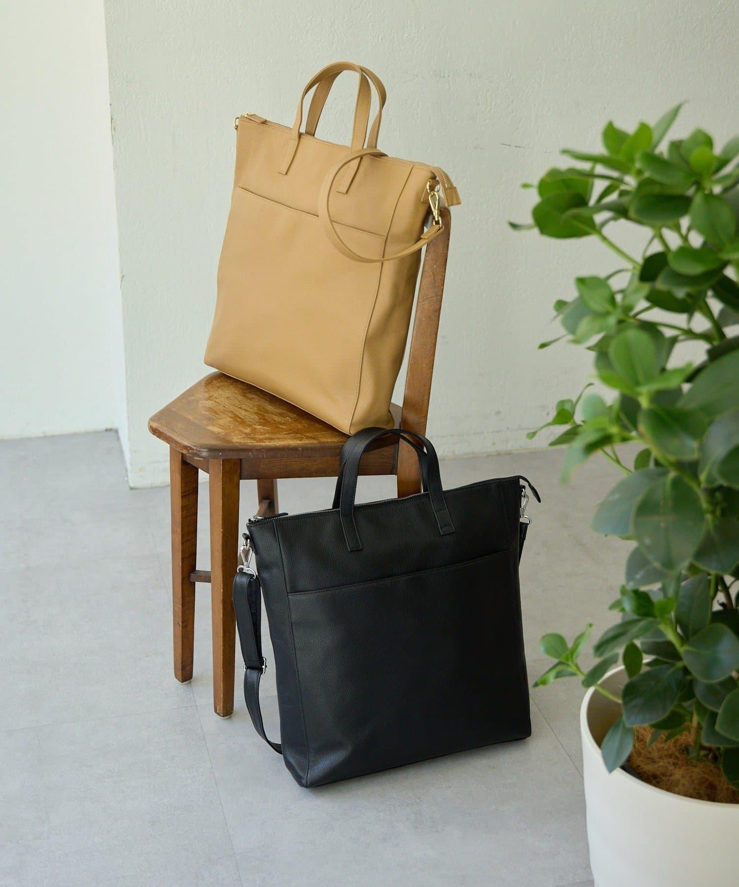 ear PAPILLONNER 真皮 可放A4 豎款托特包 L款