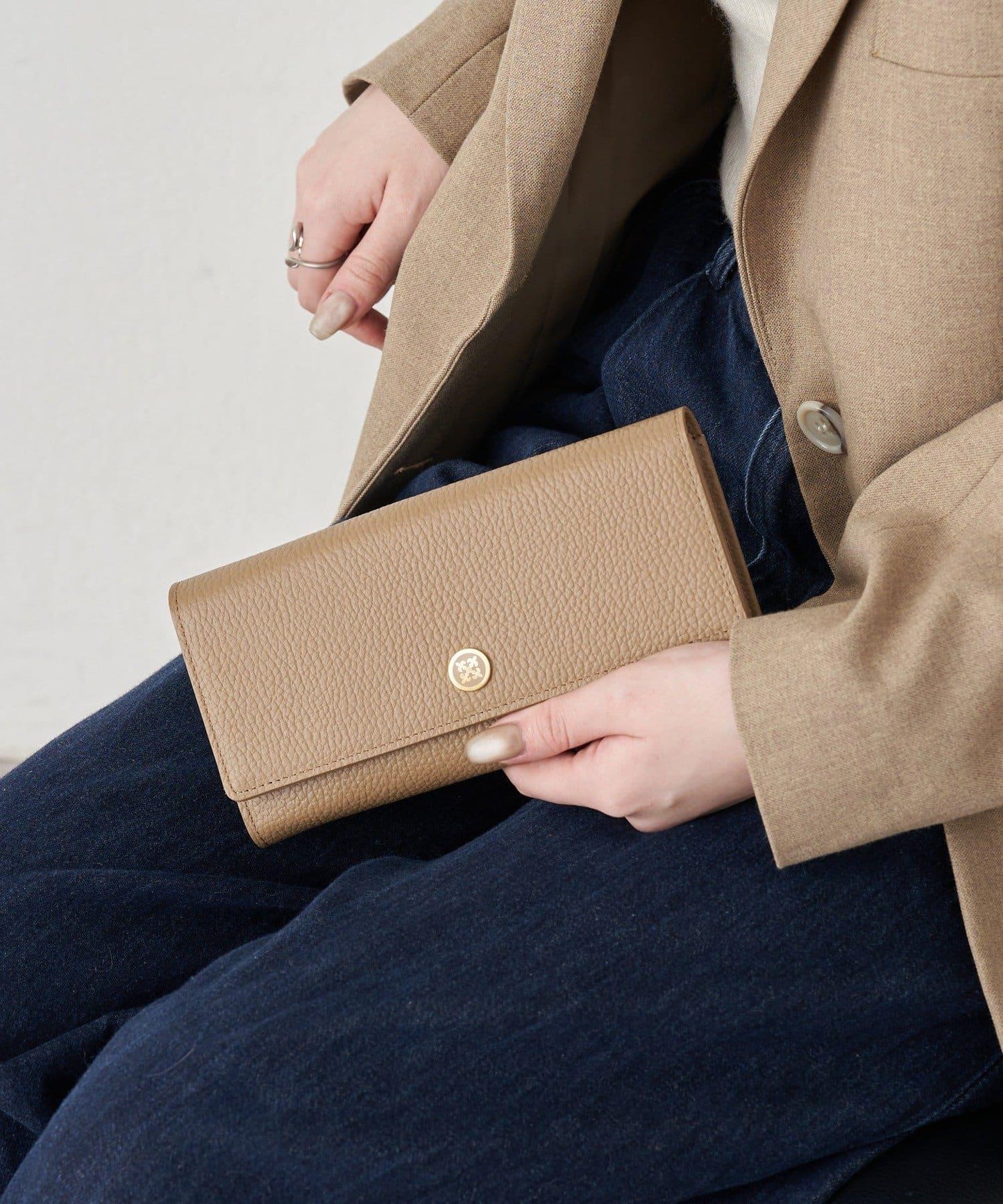 圓形裝飾長款錢包