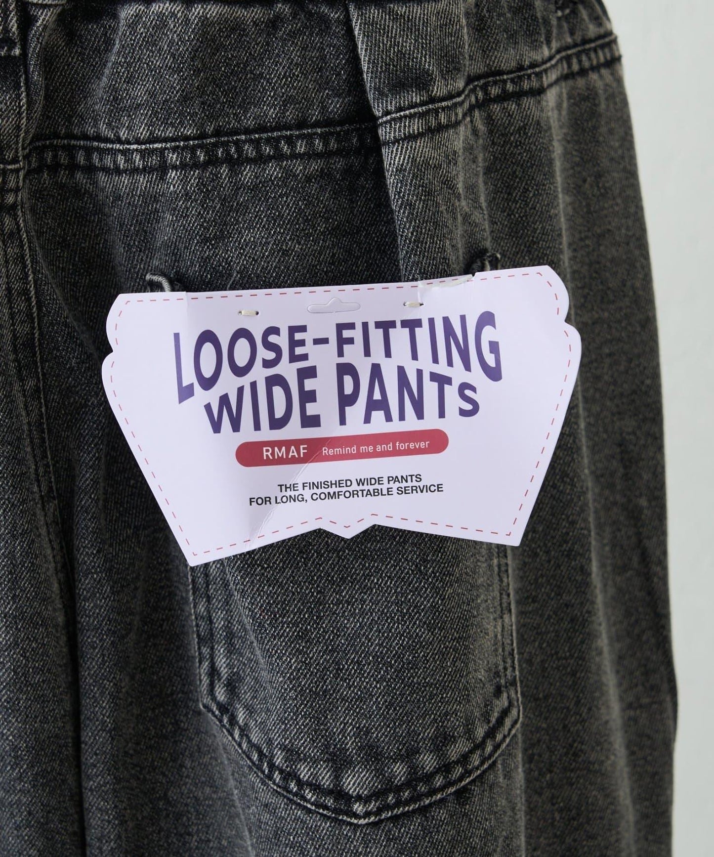 【2026春夏】【可調節腰圍&可自行裁剪】牛仔改良風寬腿褲