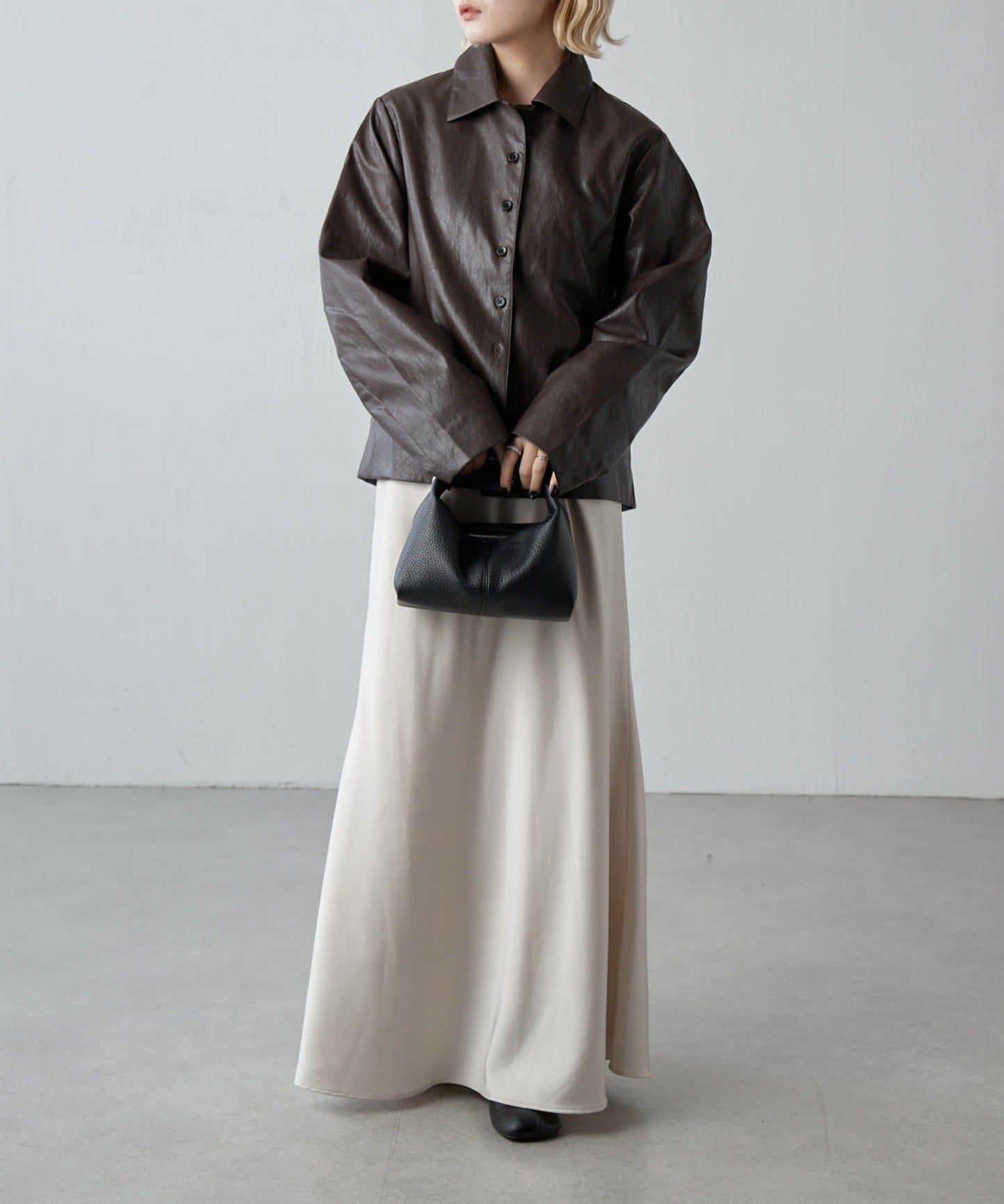 仿皮革襯衫夾克