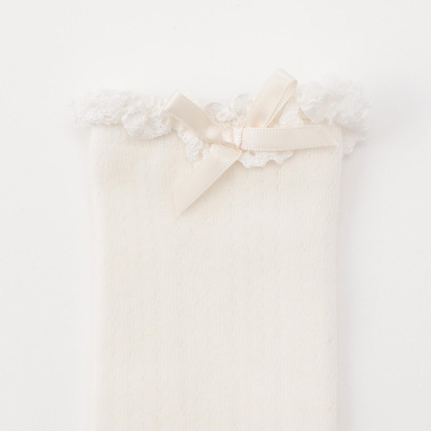 帶蝴蝶結高筒襪