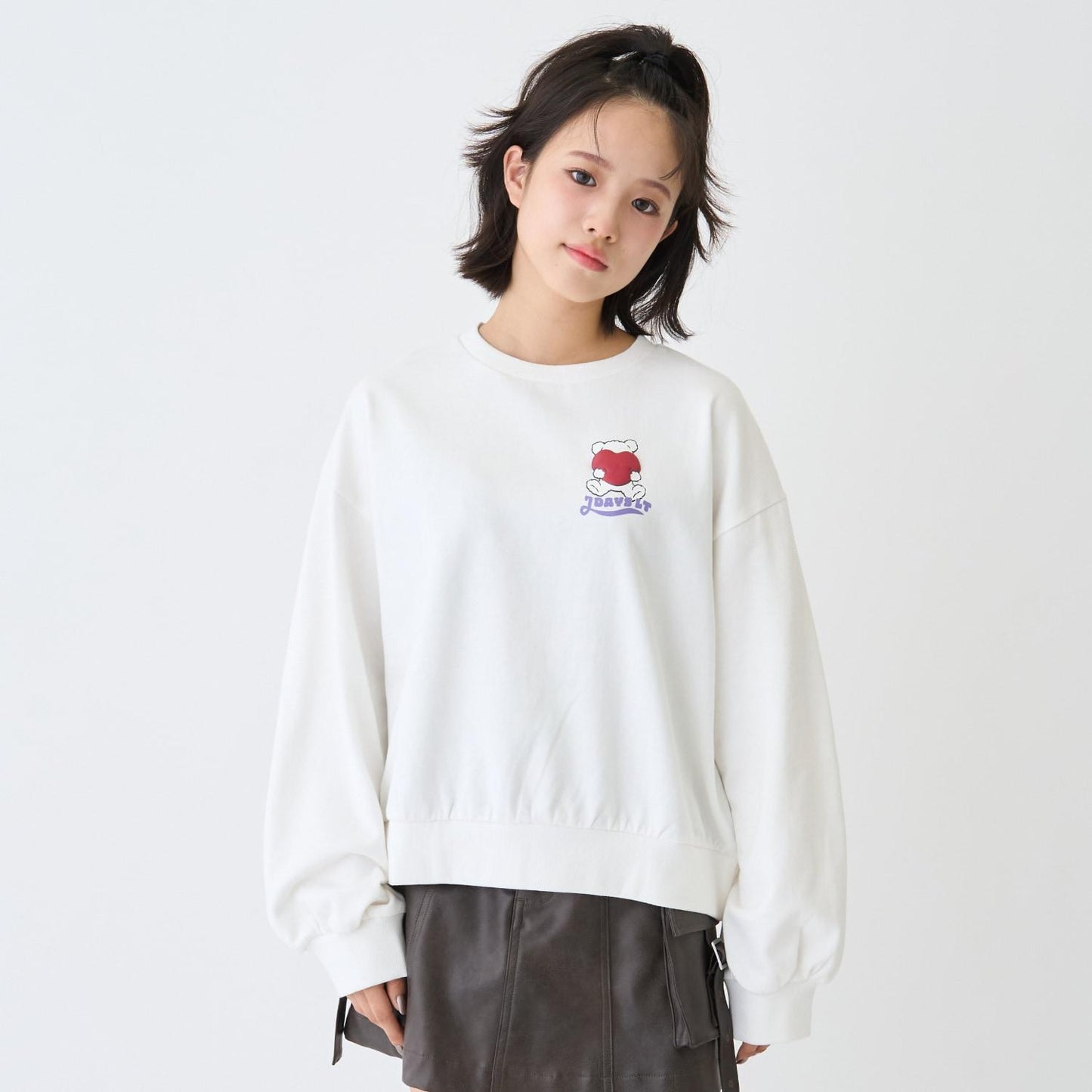 【7days】熊心形圖案衛衣