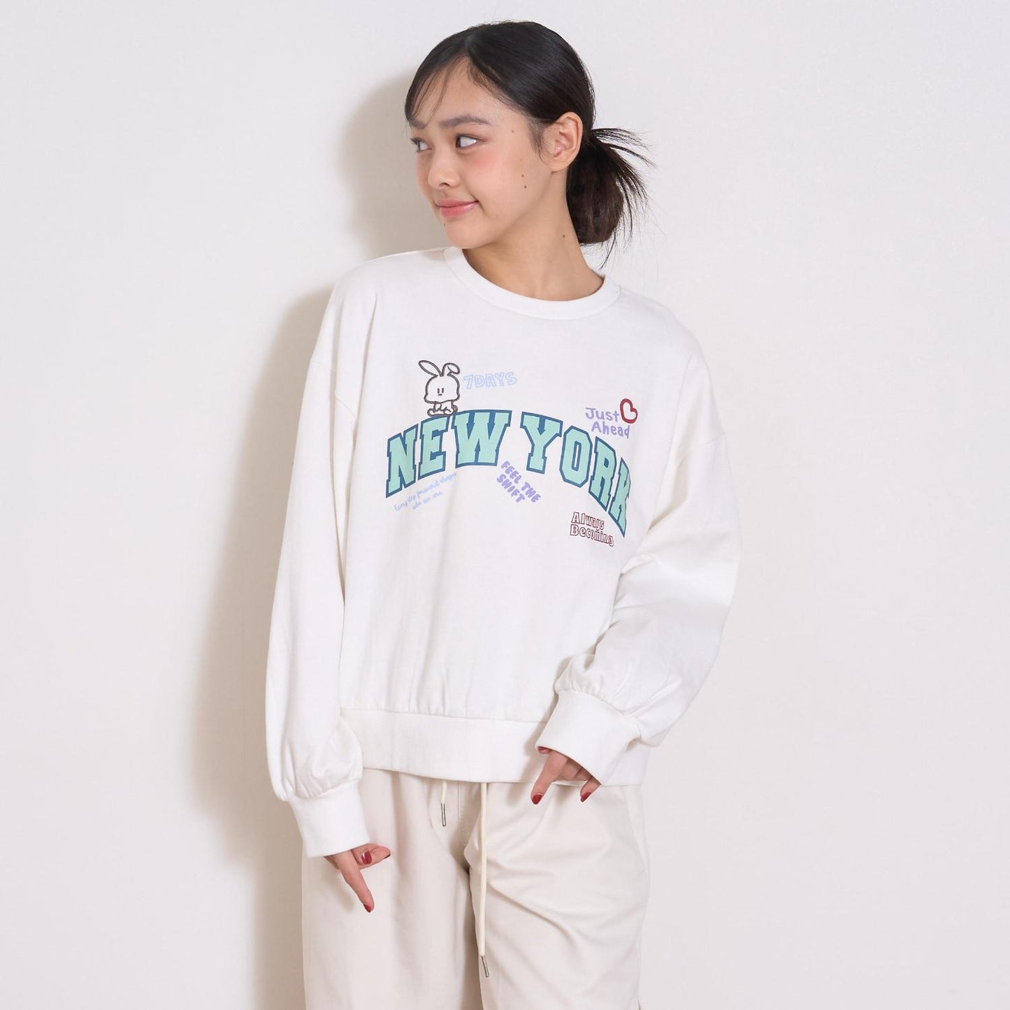 【7days】學院風圖案衛衣