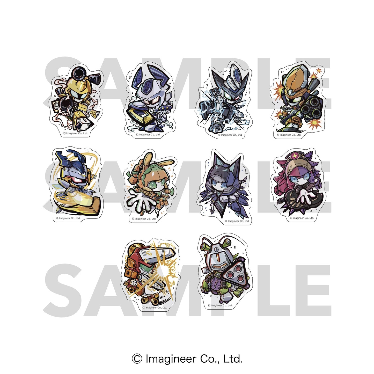 メダロット_異形剪裁貼紙(10枚裝)