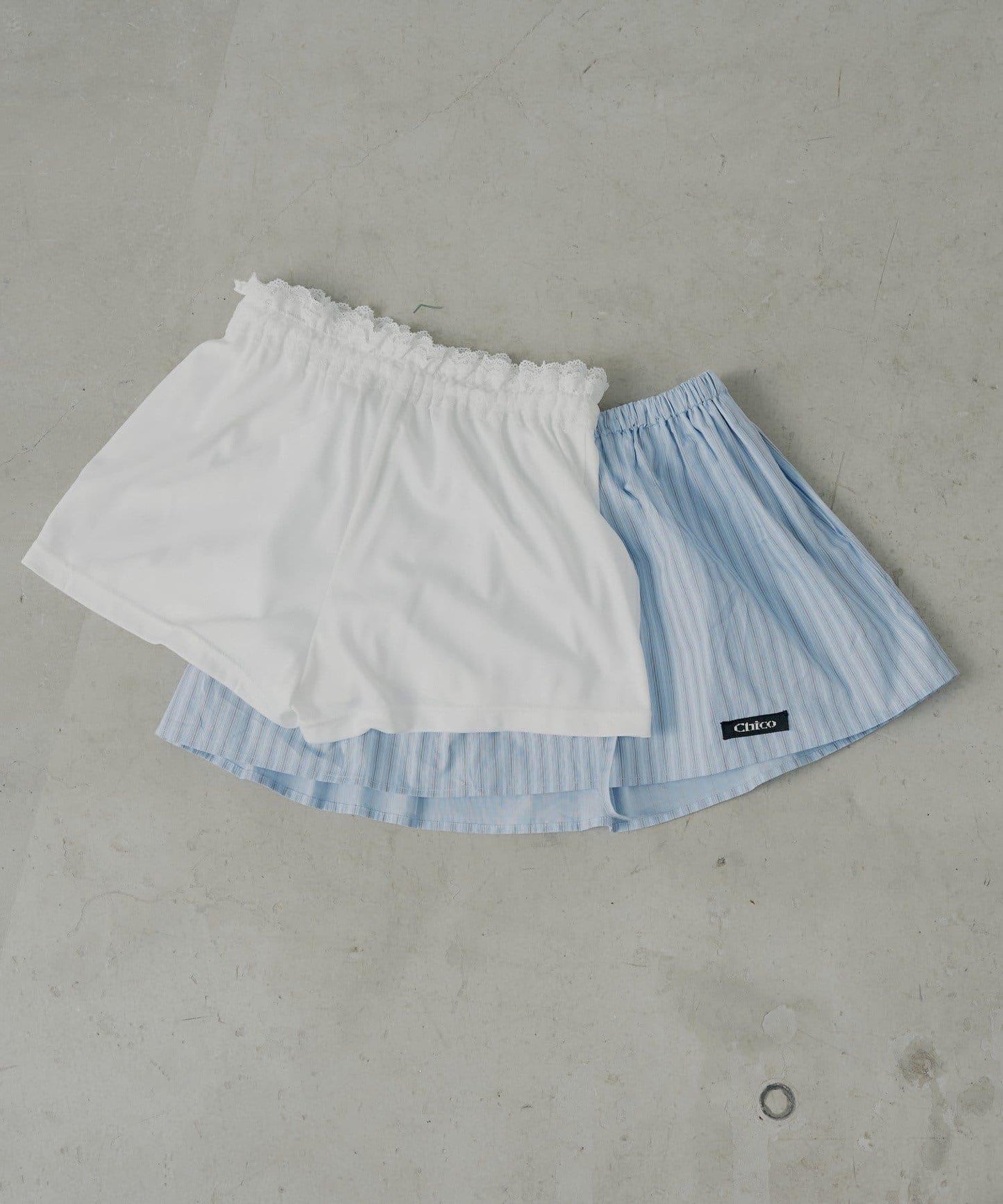 可成套搭配 蕾絲疊搭 傘擺 迷你半身裙