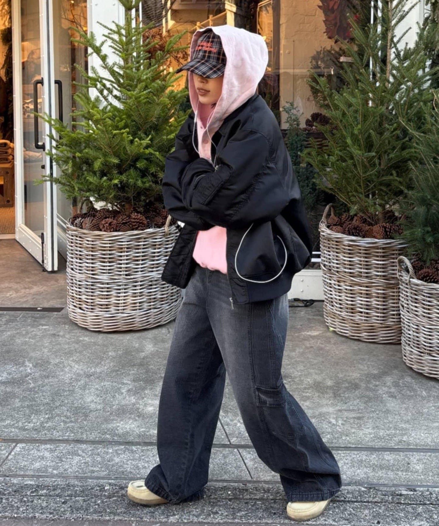 男女同款噴塗工藝亨利扣連帽衛衣