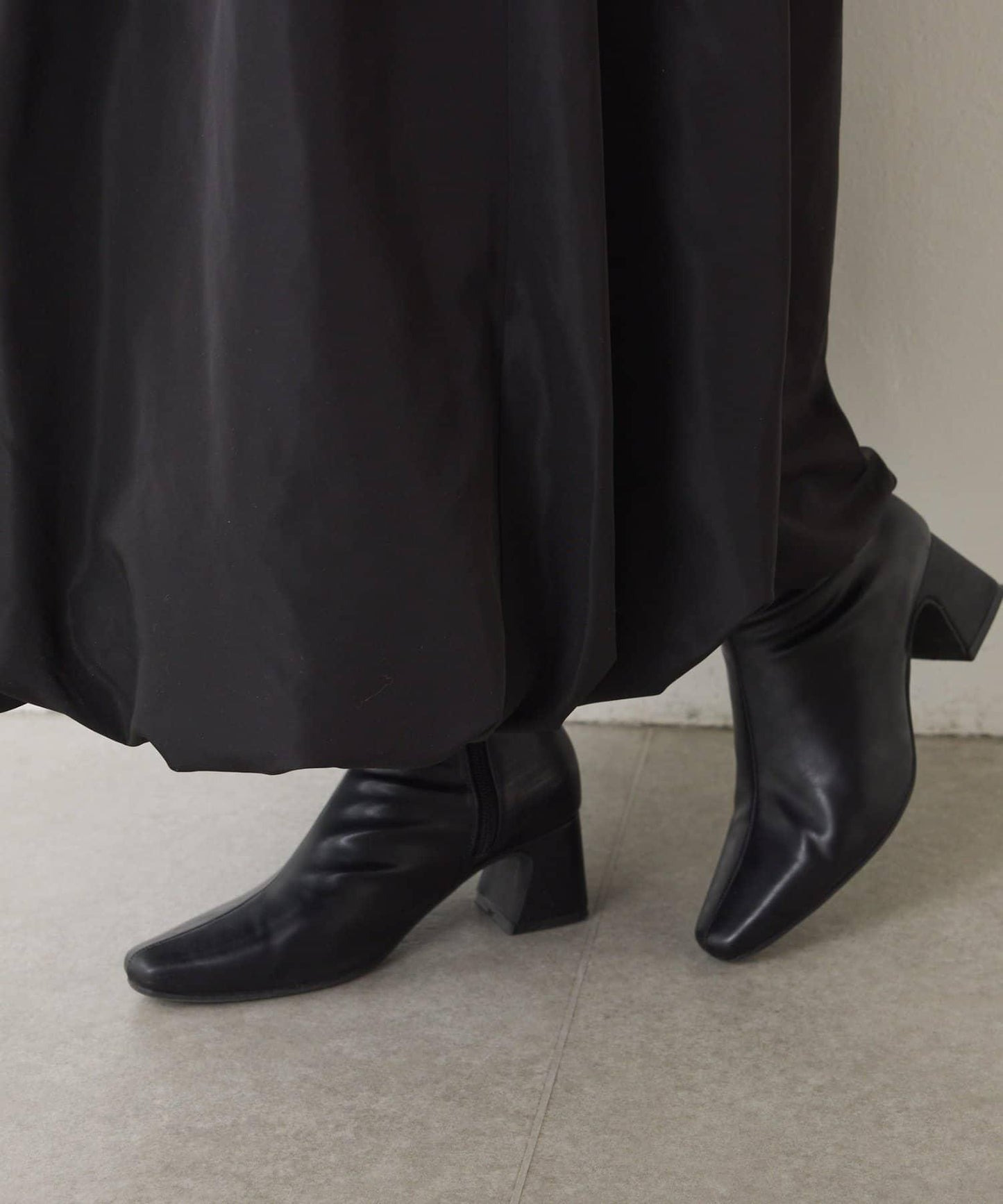 拼接設計泡泡連衣裙