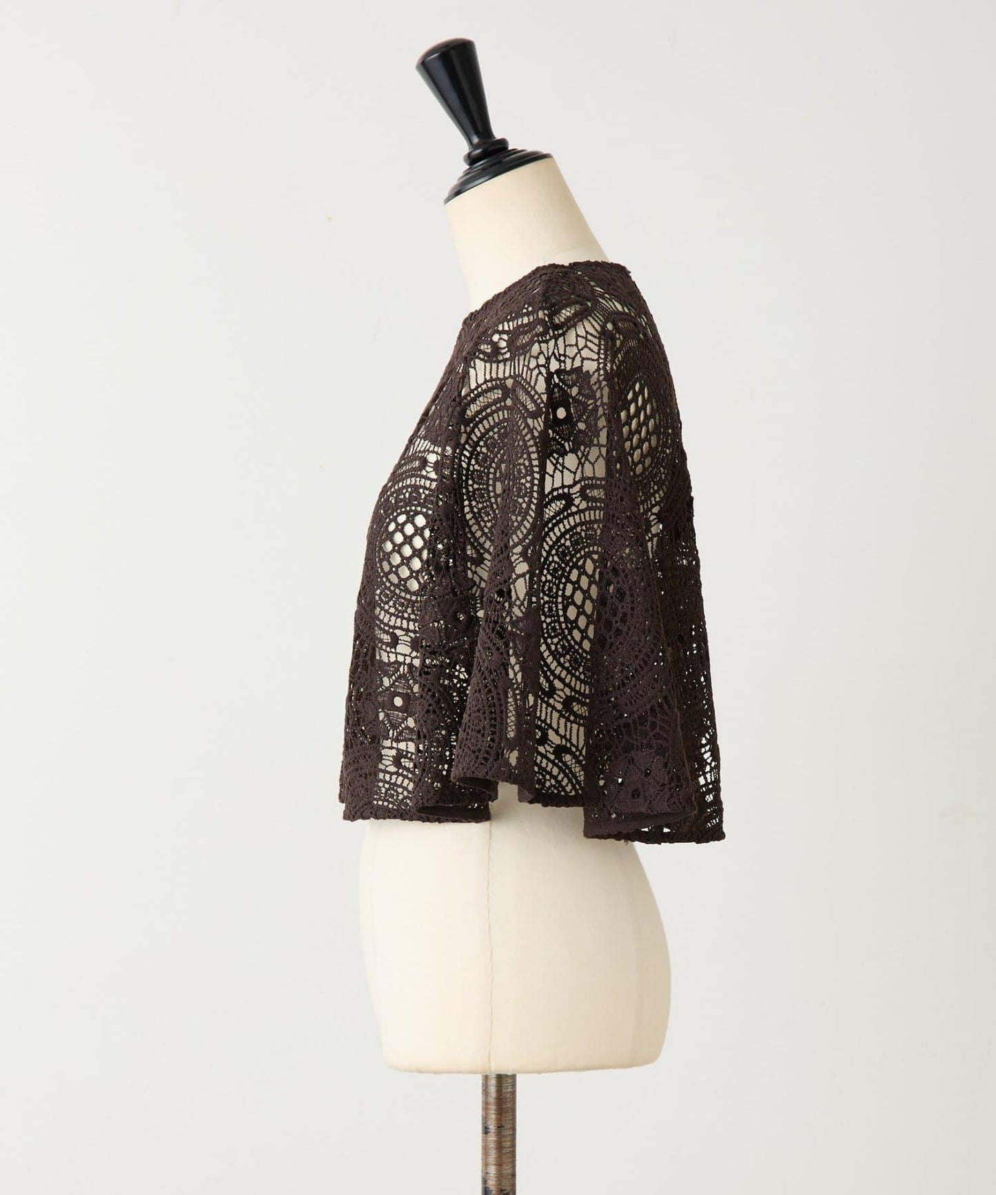 大圖案蕾絲披肩