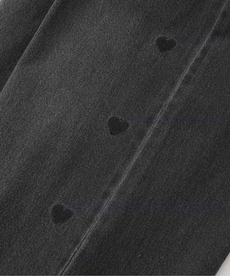 拼色牛仔寬腿褲