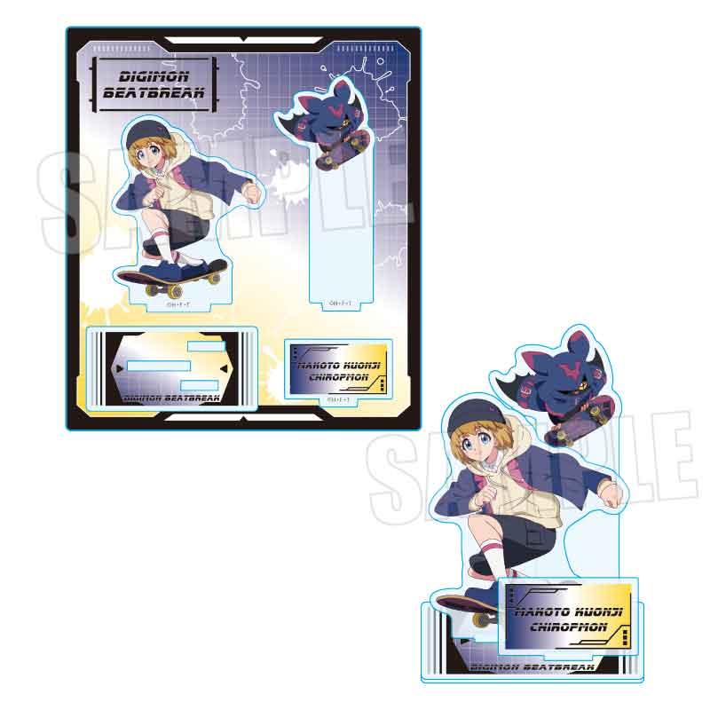 DIGIMON BEATBREAK(數碼寶貝:BEATBREAK) 久遠寺マコト&キロプモン 亞克力立牌 Skater ver.