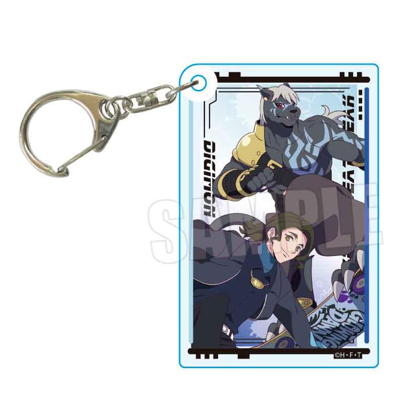 DIGIMON BEATBREAK(數碼寶貝 BEATBREAK) 沢城キョウ&ムラサメモン 亞克力鑰匙扣 Skater ver.