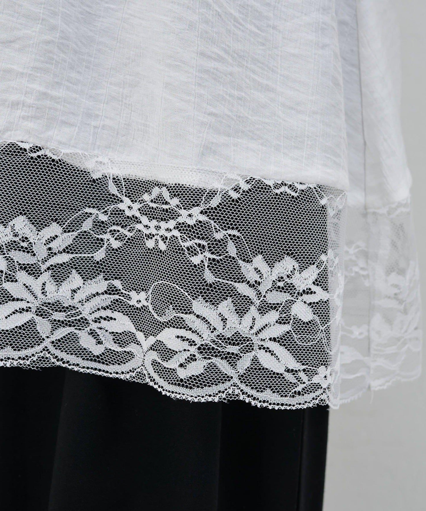 蕾絲設計 長款版型 襯衫(26SS)