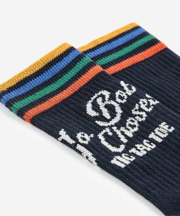 Go Bobo navy 長筒襪 兒童款