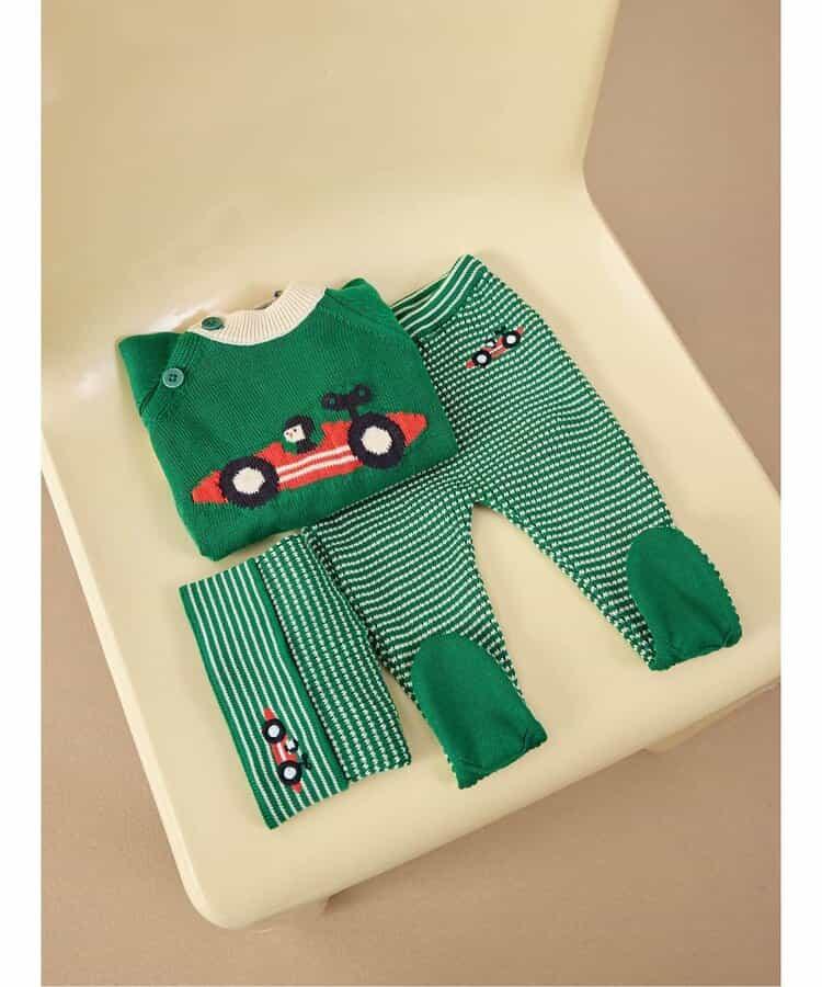 Race Car 圖案 嬰兒針織帽