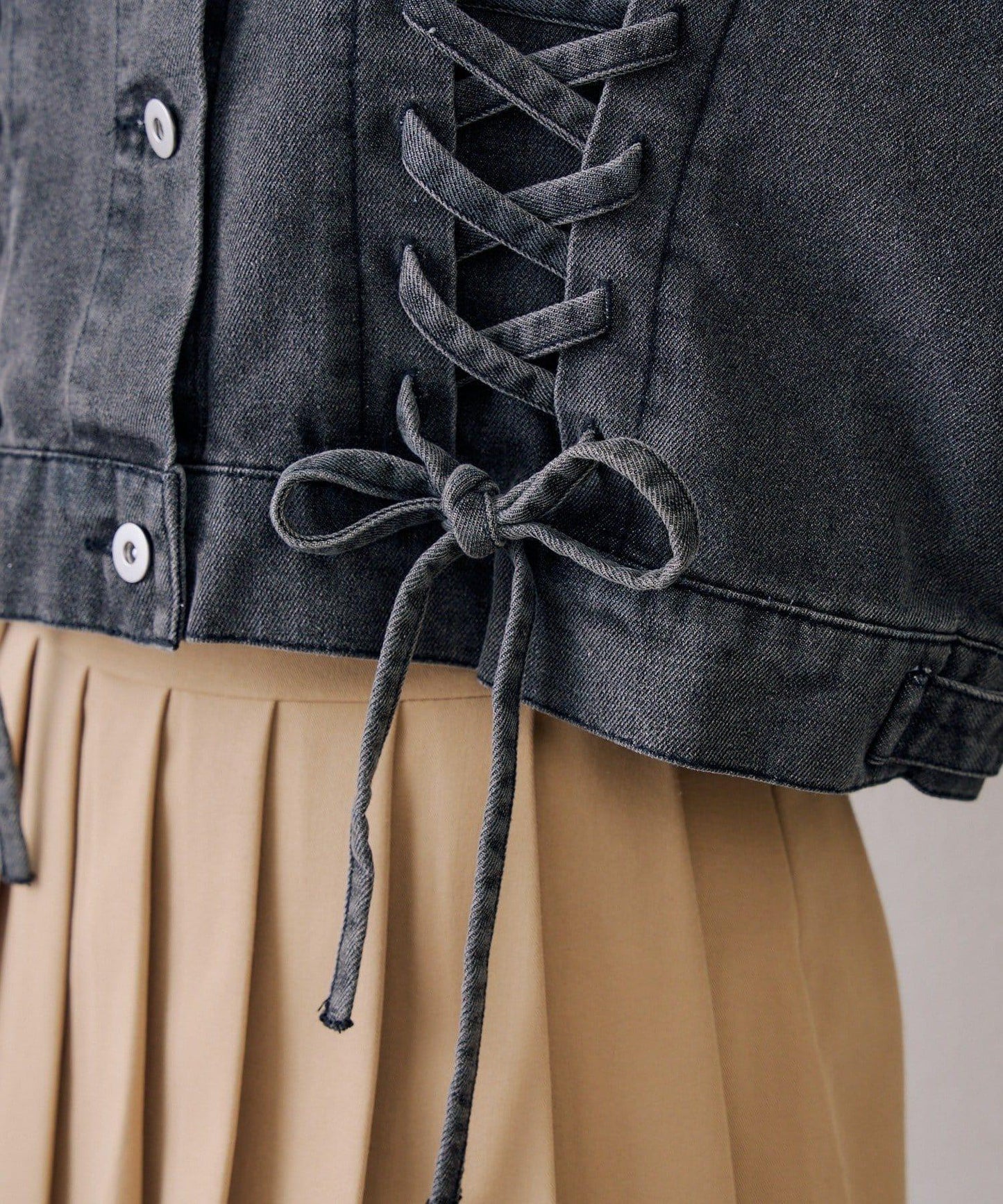 繫帶設計 牛仔夾克