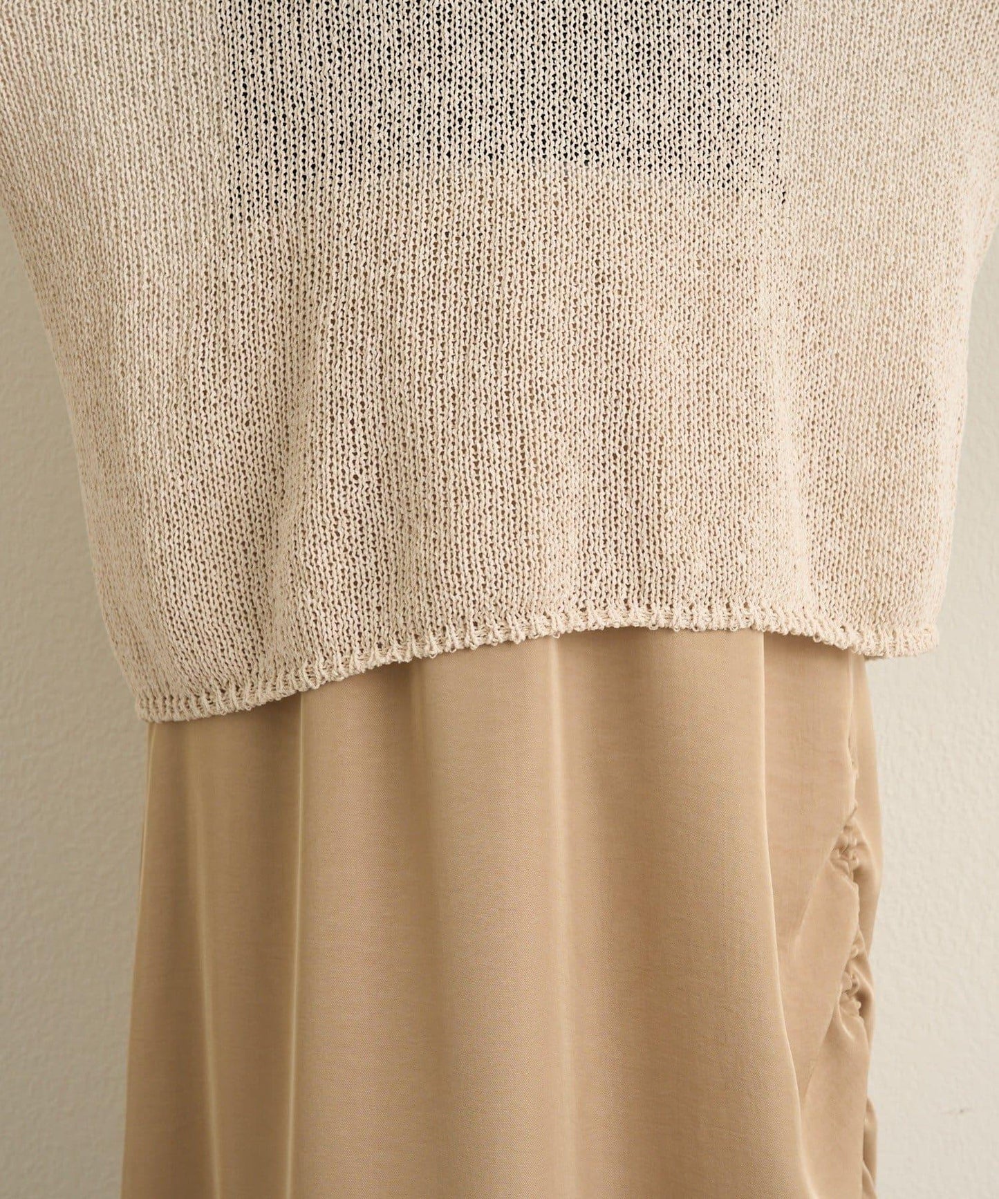 和紙混紡 蓬袖 針織衫