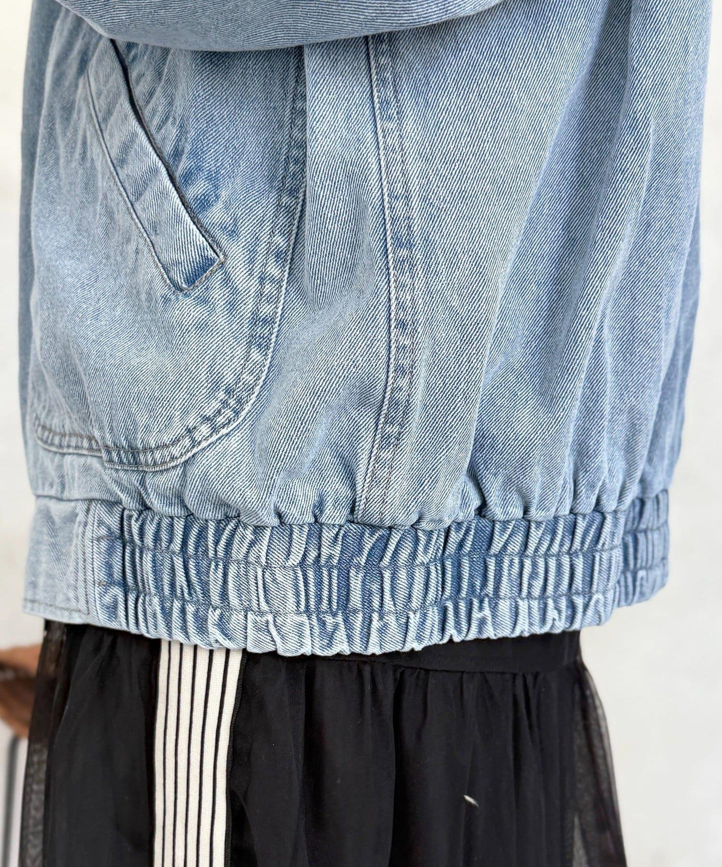 插肩袖寬鬆牛仔外套