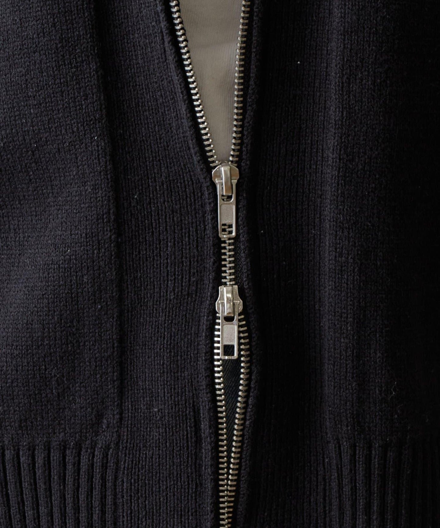 雙拉鍊針織開衫