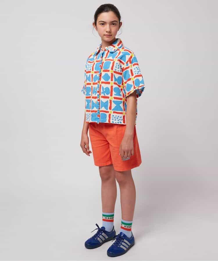 Geometric Game 滿印 織布襯衫 兒童款