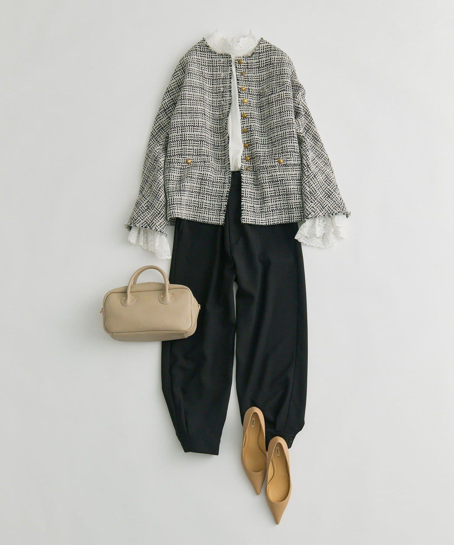 Du noir 日本製造 褲腳束口設計 褲子