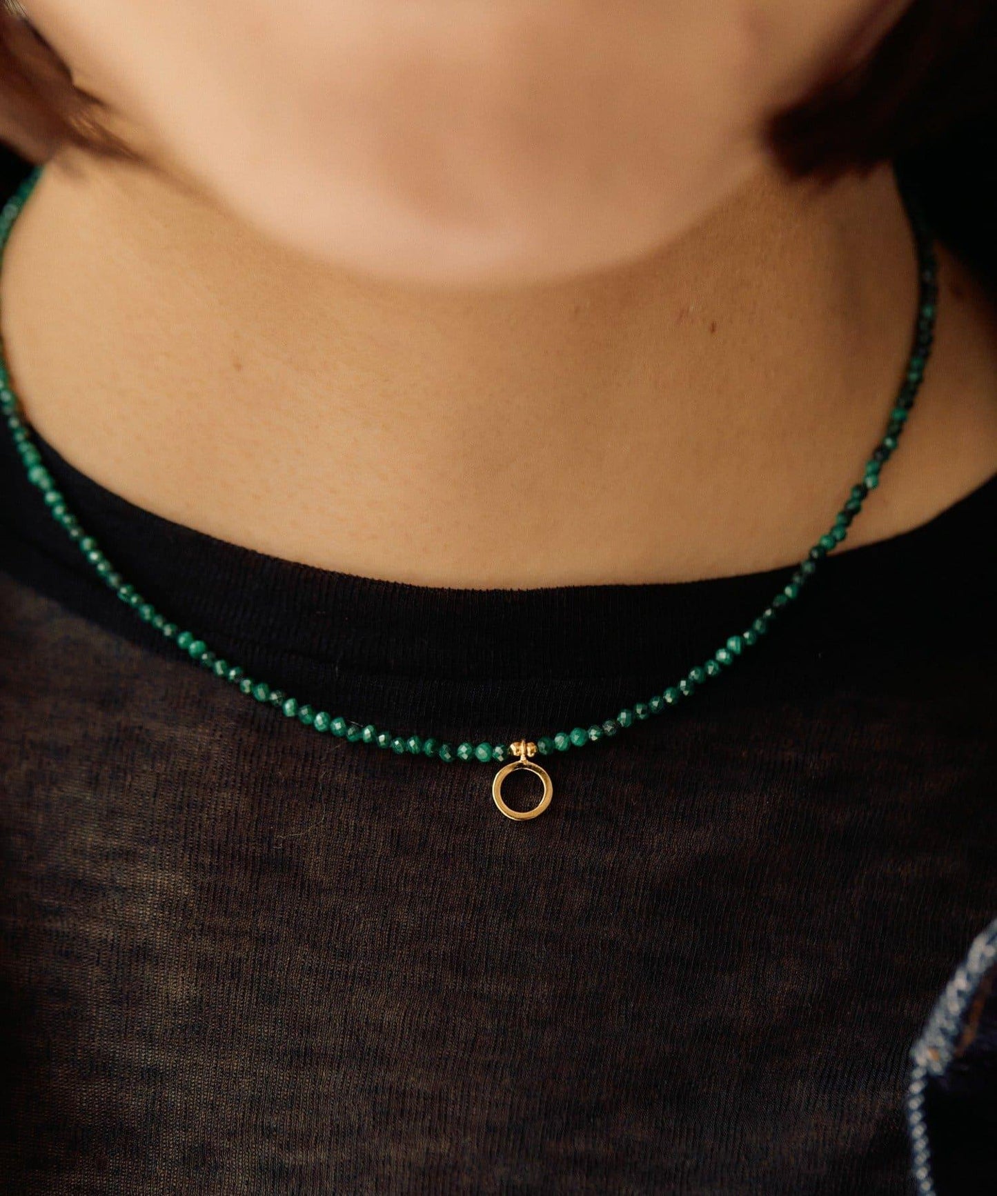 純銀單顆寶石吊墜項鍊