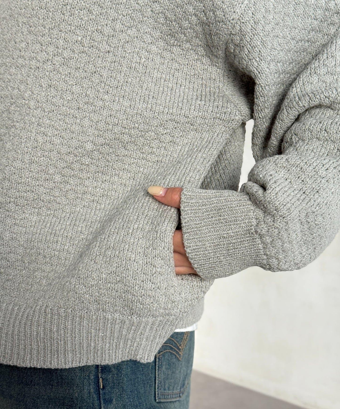 泡泡針織連帽衫